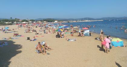 Apartment T2 cabin, terrace, sea and harbor view, 100 meters from the beach