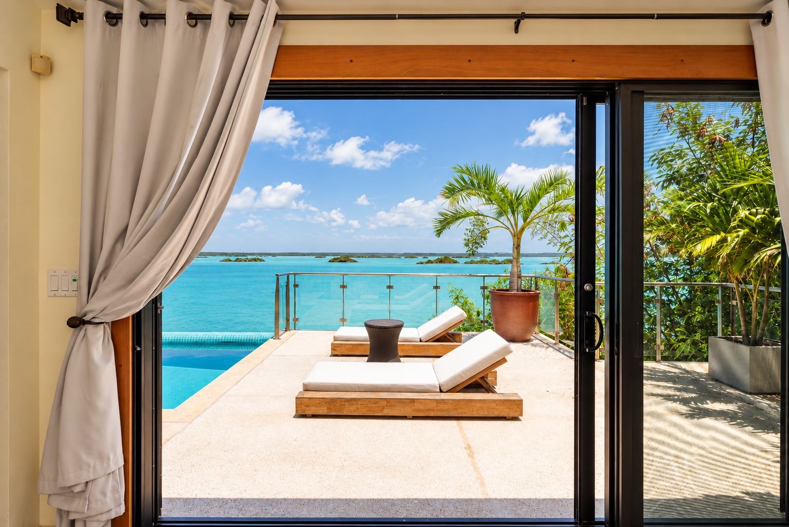View from the Pool Casita King bedroom