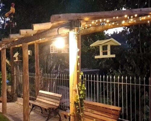 Apartment opposite the thermal spa, with garden and parking.