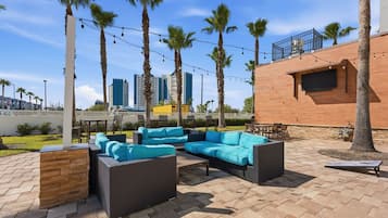 Outdoor banquet area