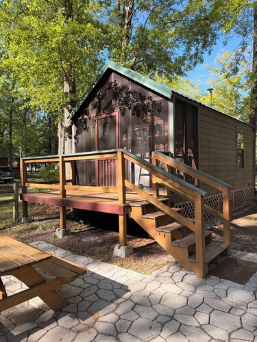 Spacious Deluxe Cabin Near Okefenokee, Stars, Fire Pit, Family Ready