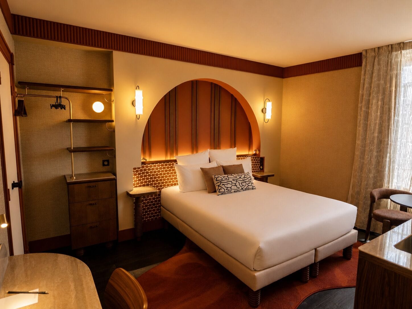 In-room safe, desk, laptop workspace, blackout drapes