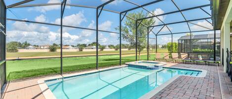 A heated pool