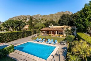 Pool - Villa Geroni with Mountain View, Private Pool, Terrace, A/C & Wi-Fi (Illes Balears)