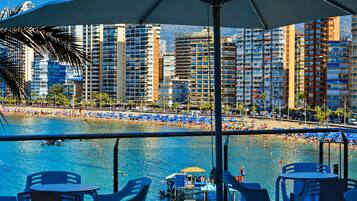 Beach nearby, sun-loungers