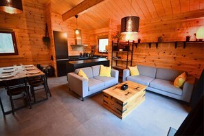 Chalet | Living room - Ardennes Chalet With Balcony, Sauna (Viroinval)