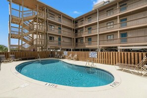 Outdoor pool - Crescent Villas 302- 2 Bedroom Condo- Pool (North Myrtle Beach)