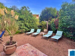 Terrace/patio - VILLA CLEMENTINE 3 BEDROOMS - SWIMMING POOL - AIR CONDITIONING (Lecci)