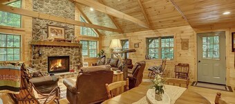 Beautiful
 log cabin on 175 acres with trails
