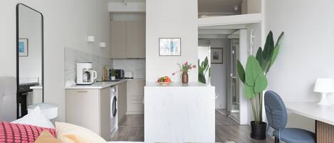 Standard-Apartment, Blick auf den Innenhof