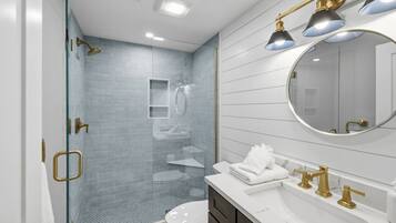 Hair dryer, towels
