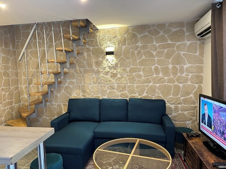 Living area. Close to Château de Chantilly, Roissy Charles de Gaulle and Parc Astérix.