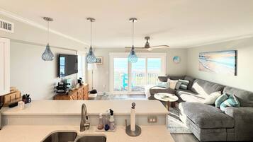 Smart TV, books, stereo