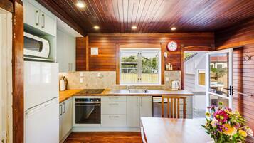 Fridge, microwave, dishwasher, toaster