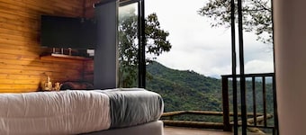 3 cabins, 6 bedrooms, 6 bathrooms, 3 swimming pools, panoramic view in Nocaima, Colombia.
