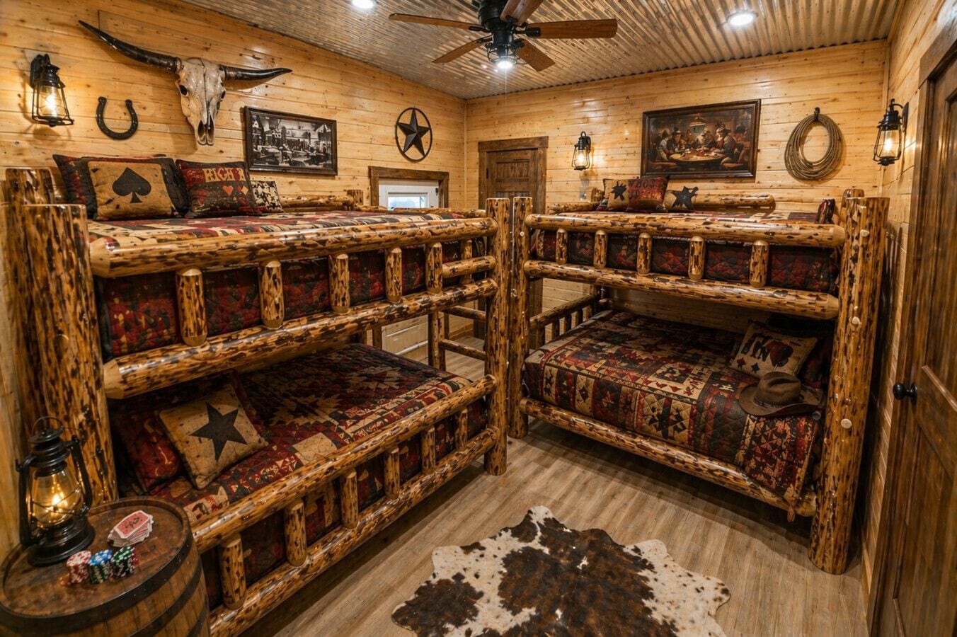 4 bedrooms, desk, WiFi, bed sheets
