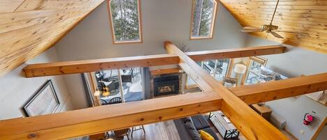 Smart TV, fireplace, DVD player