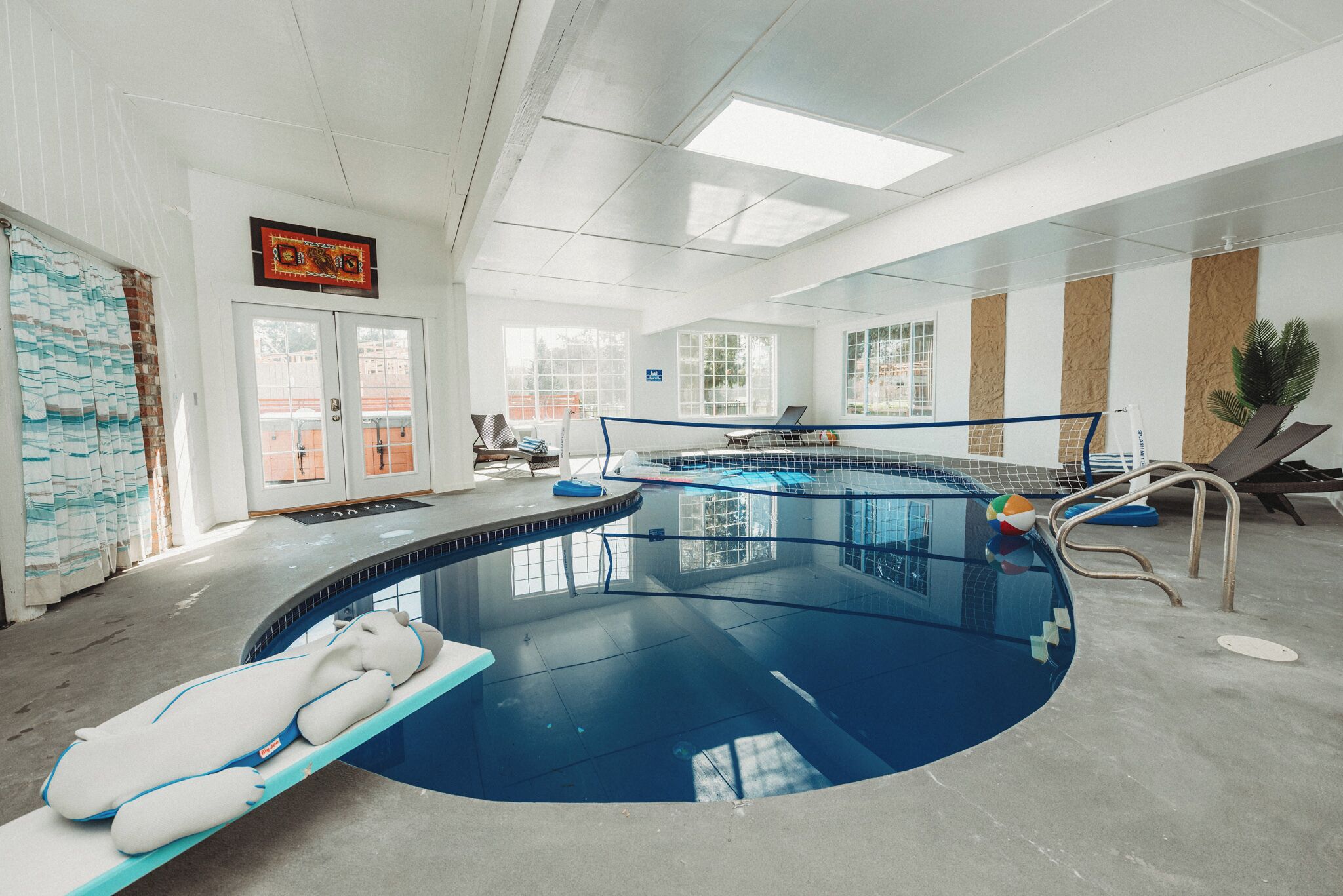 Indoor pool, a heated pool