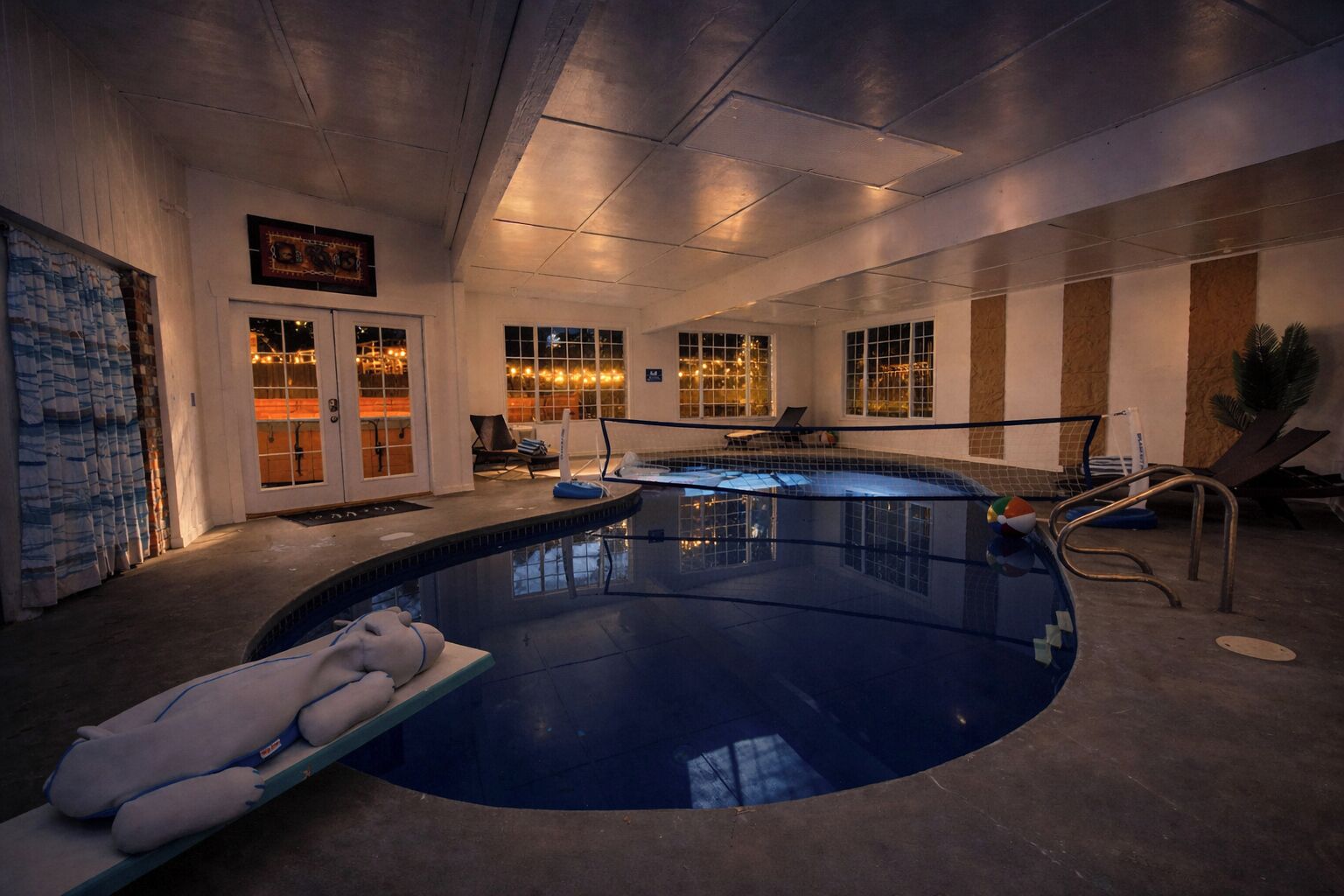 Indoor pool, a heated pool