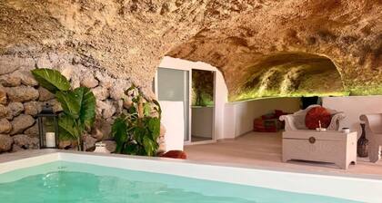 Stunning Cave House with Heated Pool and Sea Views