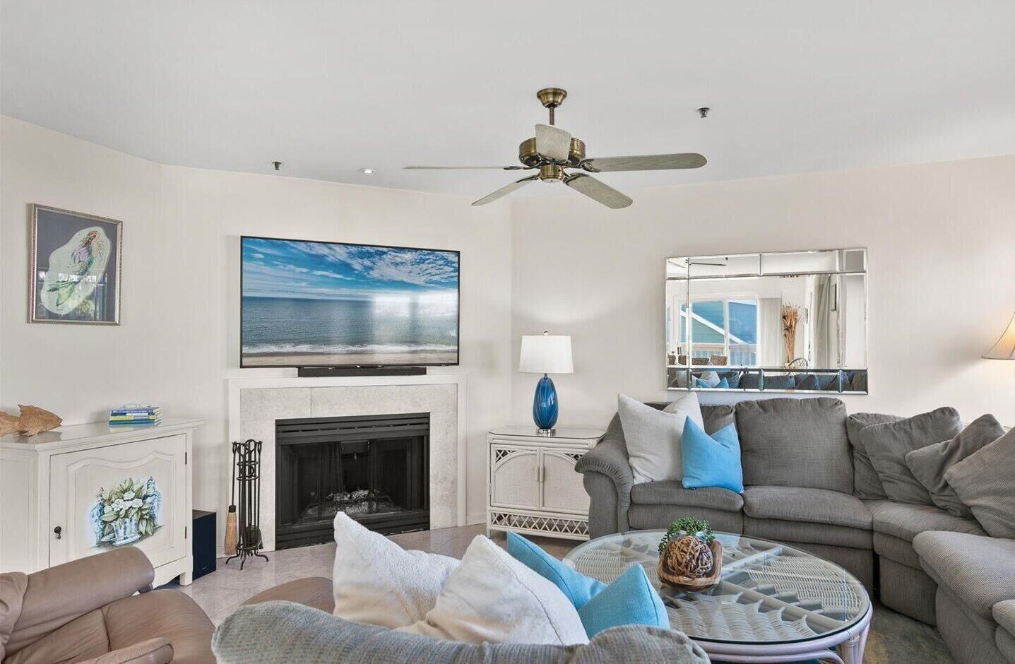 Ferienhaus, Mehrere Betten, Whirlpool, Meerblick (CLAYTON STREET 16A) | Wohnbereich