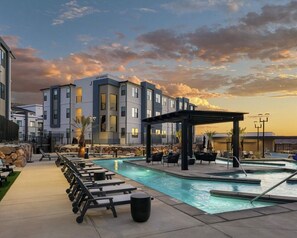 Indoor pool, outdoor pool