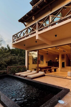 Outdoor dining - Ocean View Retreat w/ Rooftop Yoga & Pool (Puerto Escondido)
