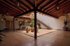 Interior - Serene King Room w/ Pool View in Historic Center (Oaxaca de Juárez)