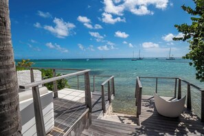 Terrace/patio - Carib Villa with lagoon access (Saint François)