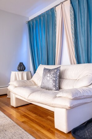Living area - 3-bedroom apartment in adorable Revere with AC near the beach (Revere)