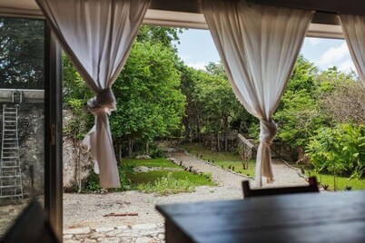 Cuch Balam Private Estate with 3 Bedrooms, 2 Hectares of Garden, Pool and Cenote