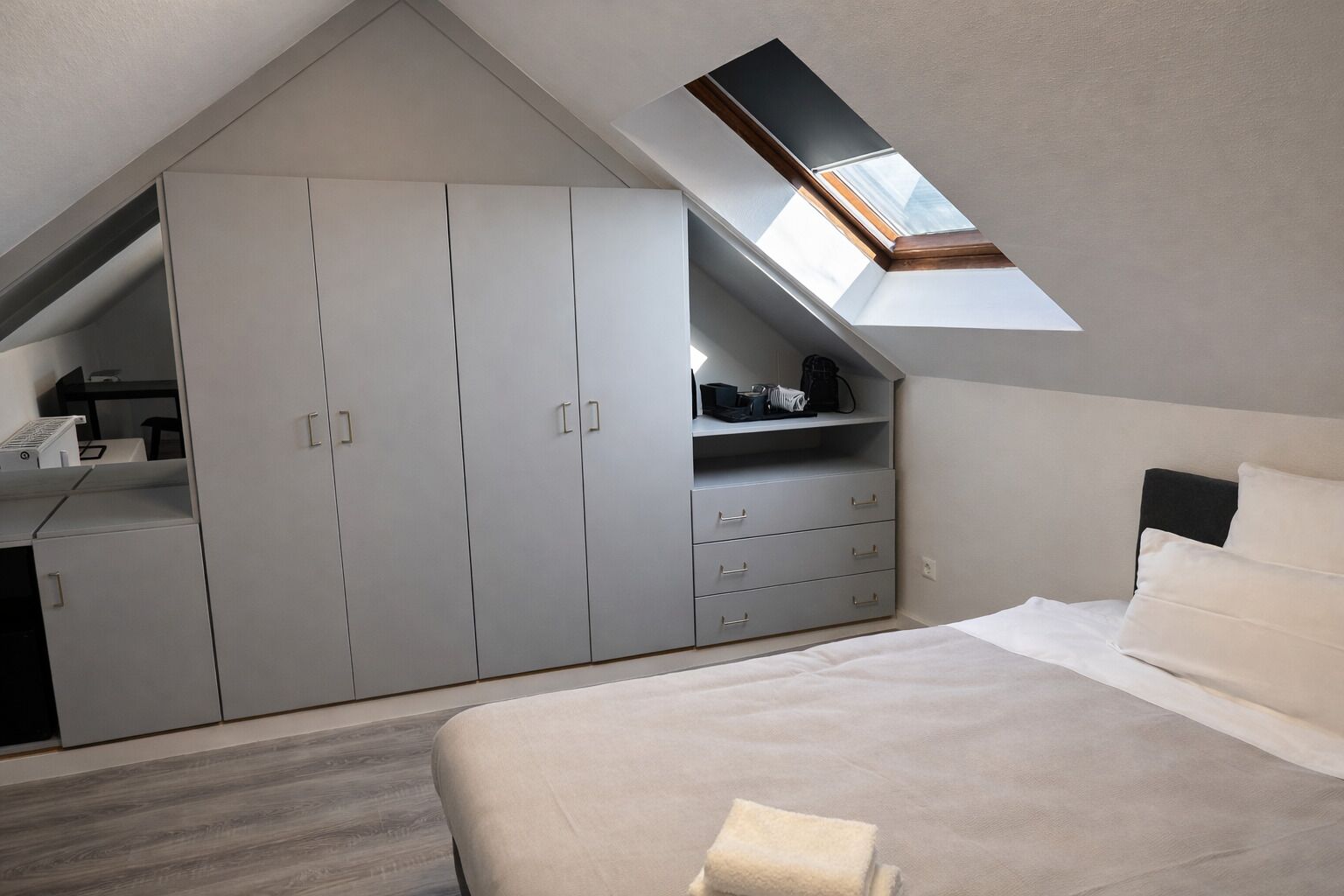 Economy-enkeltværelse - udsigt til gårdsplads