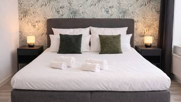 Comfort-Apartment, 1 Queen-Bett und Schlafsofa, Kochnische | Wohnbereich