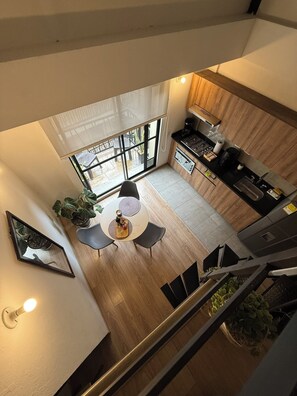Interior - Modern Industrial Loft View of Bogota Candelaria (Bogotá)