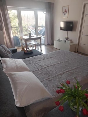 Blackout curtains, soundproofing, iron/ironing board, free WiFi