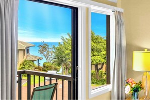 Enjoy garden and ocean views right from bed or while lounging by the window. KRV-2121 - Kapalua Ridge | Ocean View 3 BR, Sleeps 12 | Car Incl. w/ 6+ Nights | KRV ML-3663 by KBM (Lahaina)