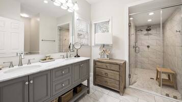 Douche, serviettes fournies