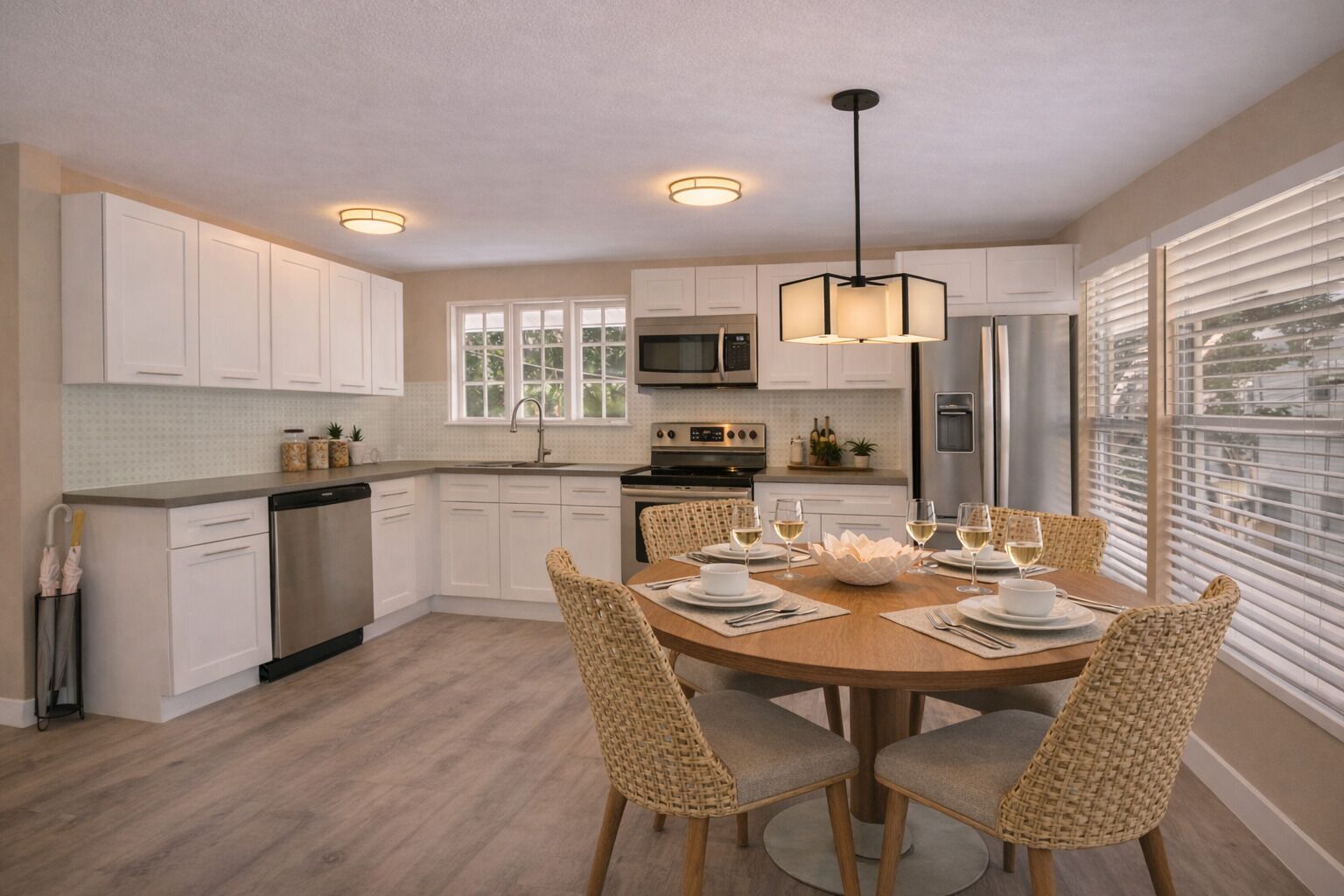 Microwave, oven, stovetop, dishwasher