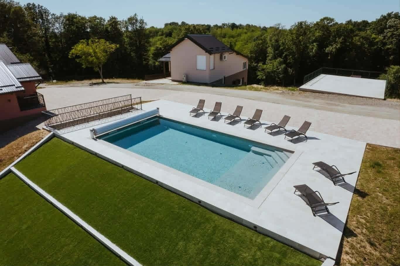 A heated pool