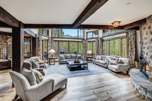 TV, fireplace, stereo, offices - NEW Chalet du Soleil - The Sun at Shock Hill. 3.5 Acres in the Best Land in Breck (Breckenridge)