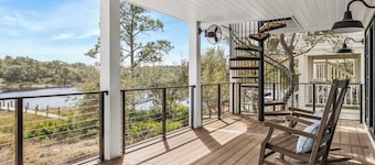 Bella Vista & Coastal Chateau: Lakefront Retreat with Dock, Kayaks, Bikes & Fire Pit
