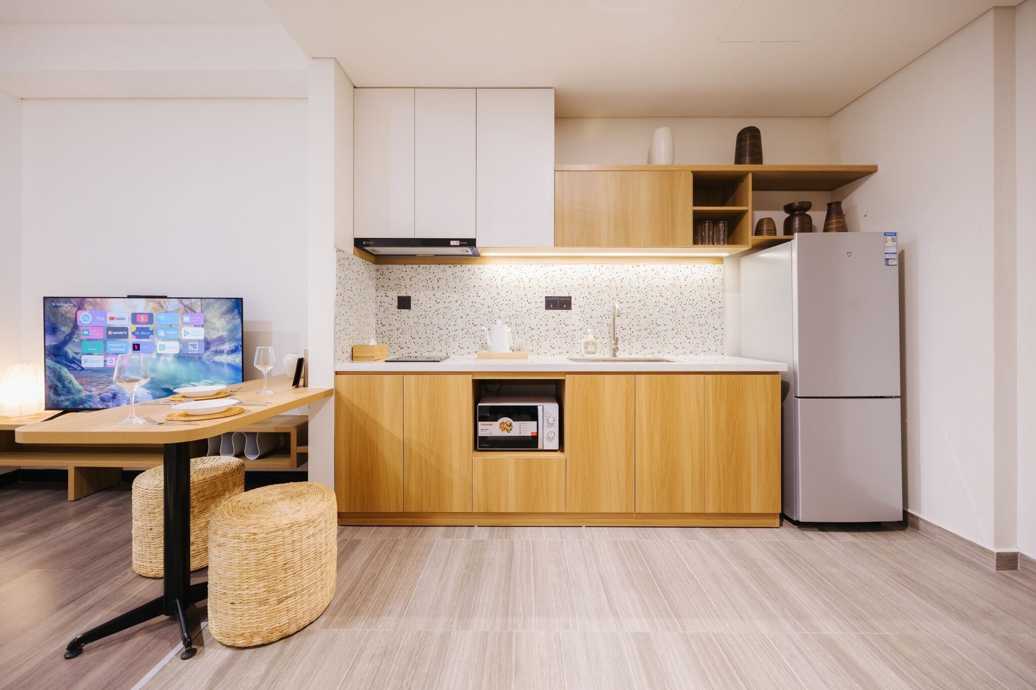 Habitación Deluxe con 1 cama doble o 2 individuales, vistas a la ciudad | Cocina privada