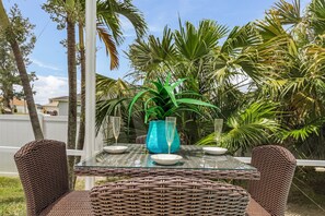 Outdoor dining - SUNNY Paradise with HTD Pool, Game Room, & Privacy (Cape Coral)