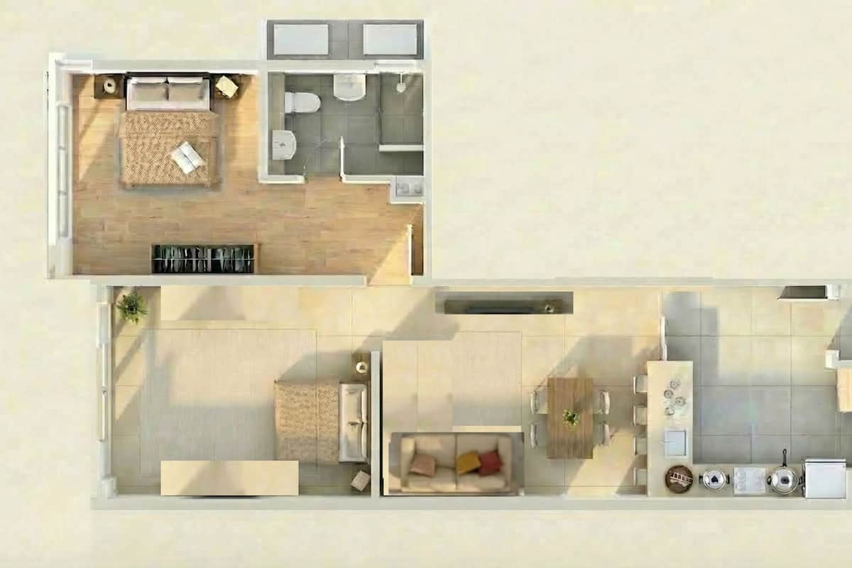 標準公寓, 1 間臥室