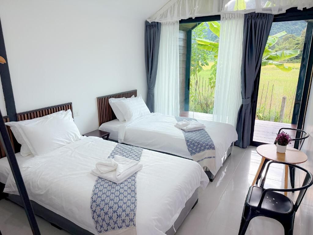 標準雙床房, 露台, 花園景