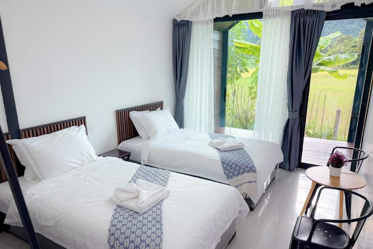 標準雙床房, 露台, 花園景