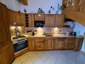 Private kitchen - Apartment in Central Location With Views (Nendaz)