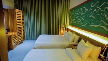 Kamar Double atau Twin Deluks, balkon, pemandangan gunung | Tirai kedap cahaya