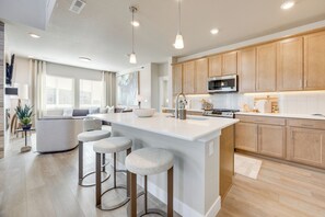 Fridge, microwave, stovetop, dishwasher - Elevated Home in North Colorado Springs w/ Patio (Colorado Springs)