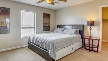2 bedrooms, desk, iron/ironing board, internet